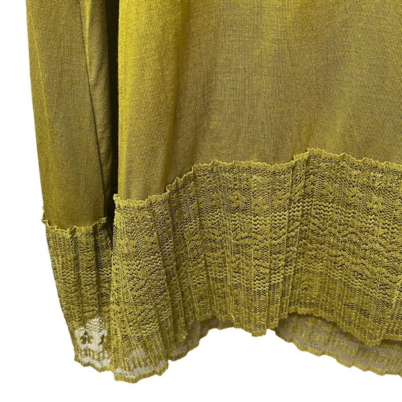 LOGO by Lori Goldstein Womens Top Tunic Tank Plus Size 2X Green Stretch Rayon - Picture 3 of 8